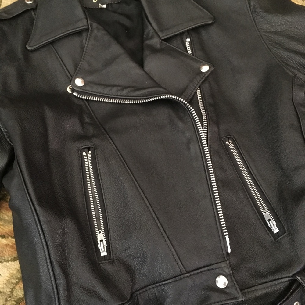 Authentic Leather Motorcycle Jacket. - image 3